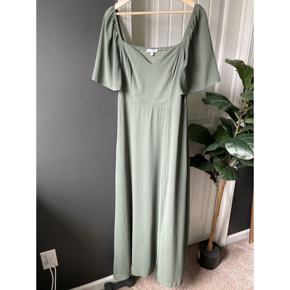 Baltic Born Sierra Sweetheart Maxi Dress Eucalyptus Fall Photo Shoot Large **